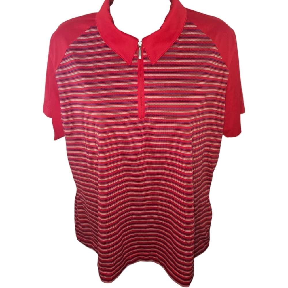 Nike Golf Dry Fit Girls 1/4 Zip Polo Short Sleeve Top
